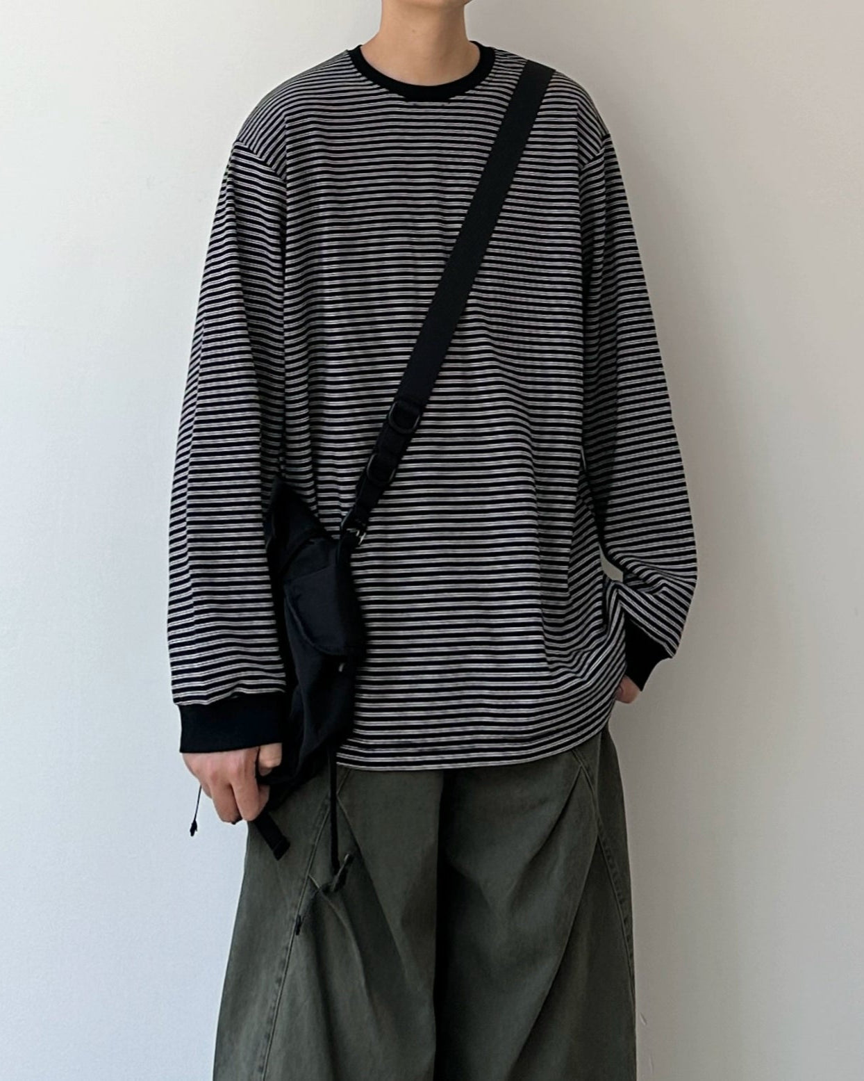 Retro Striped Long Sleeve T-shirt N0846