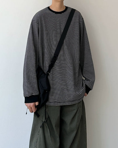Retro Striped Long Sleeve T-shirt N0846