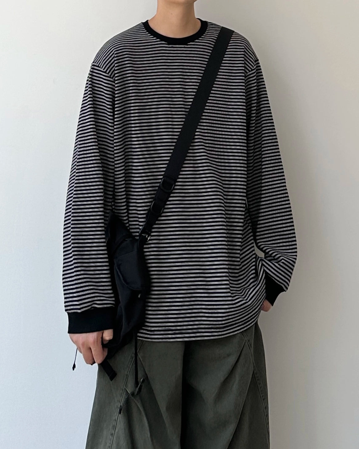 Retro Striped Long Sleeve T-shirt N0846