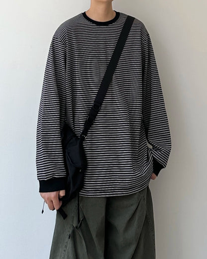 Retro Striped Long Sleeve T-shirt N0846