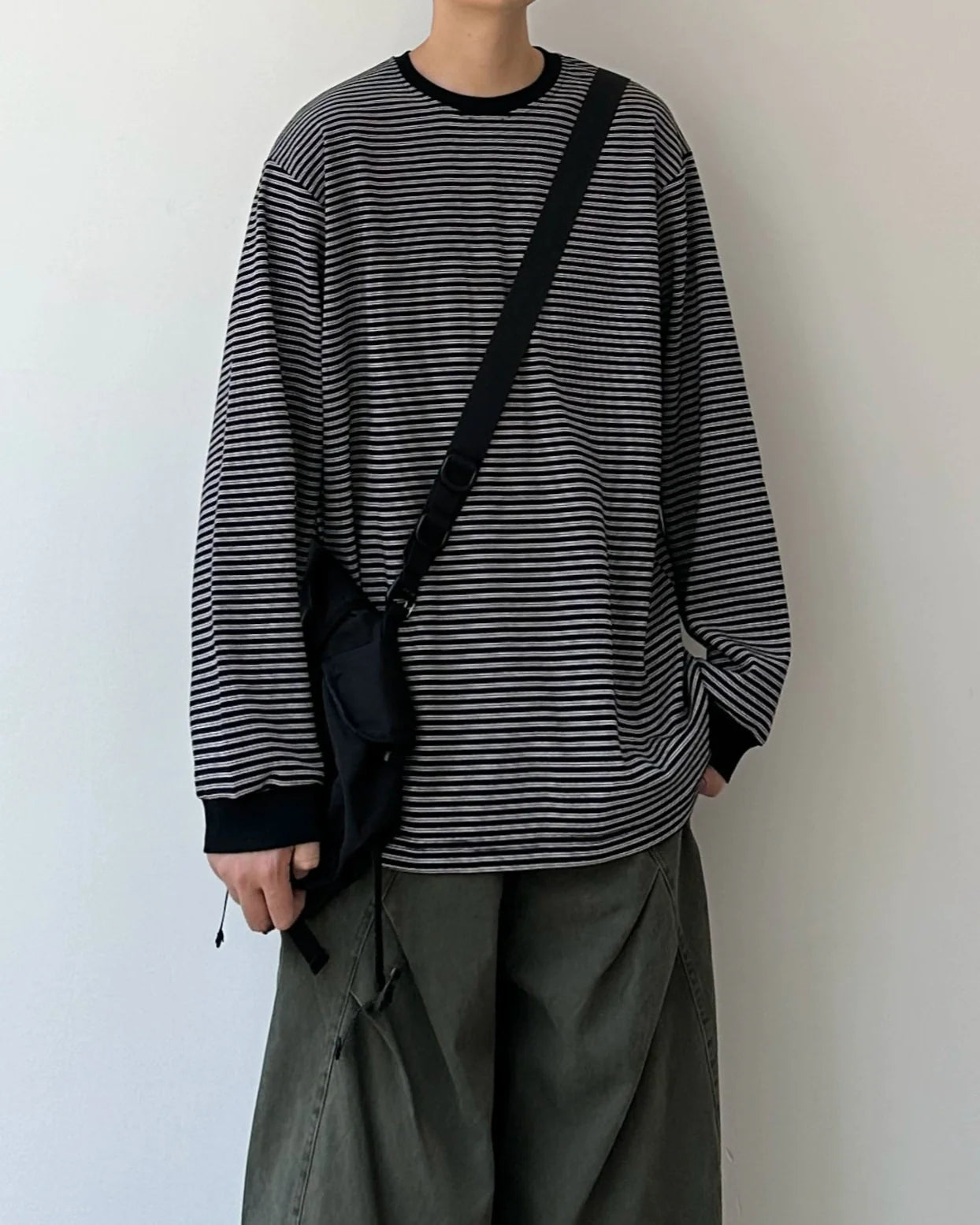 【OUTLET/即納】Retro Striped Long-Sleeve Tee N0847