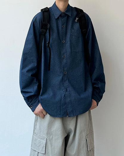 Relaxed Silhouette Basic Shirt N0908