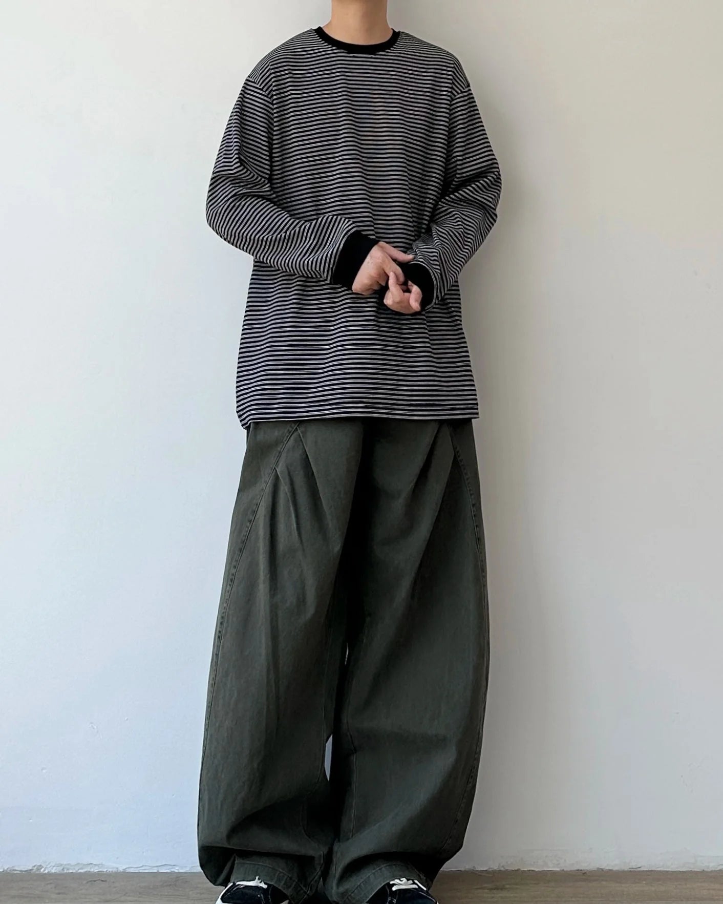 【OUTLET/即納】Retro Striped Long-Sleeve Tee N0847