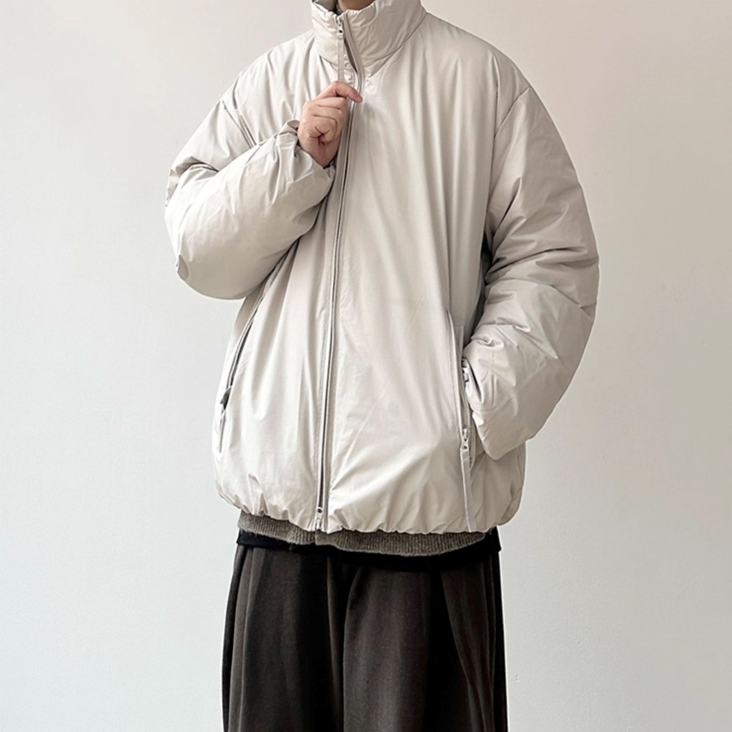 Volume Silhouette Stand Collar Jacket N0973