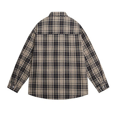 Classic Check Front Pocket Long Sleeve Shirt N1025