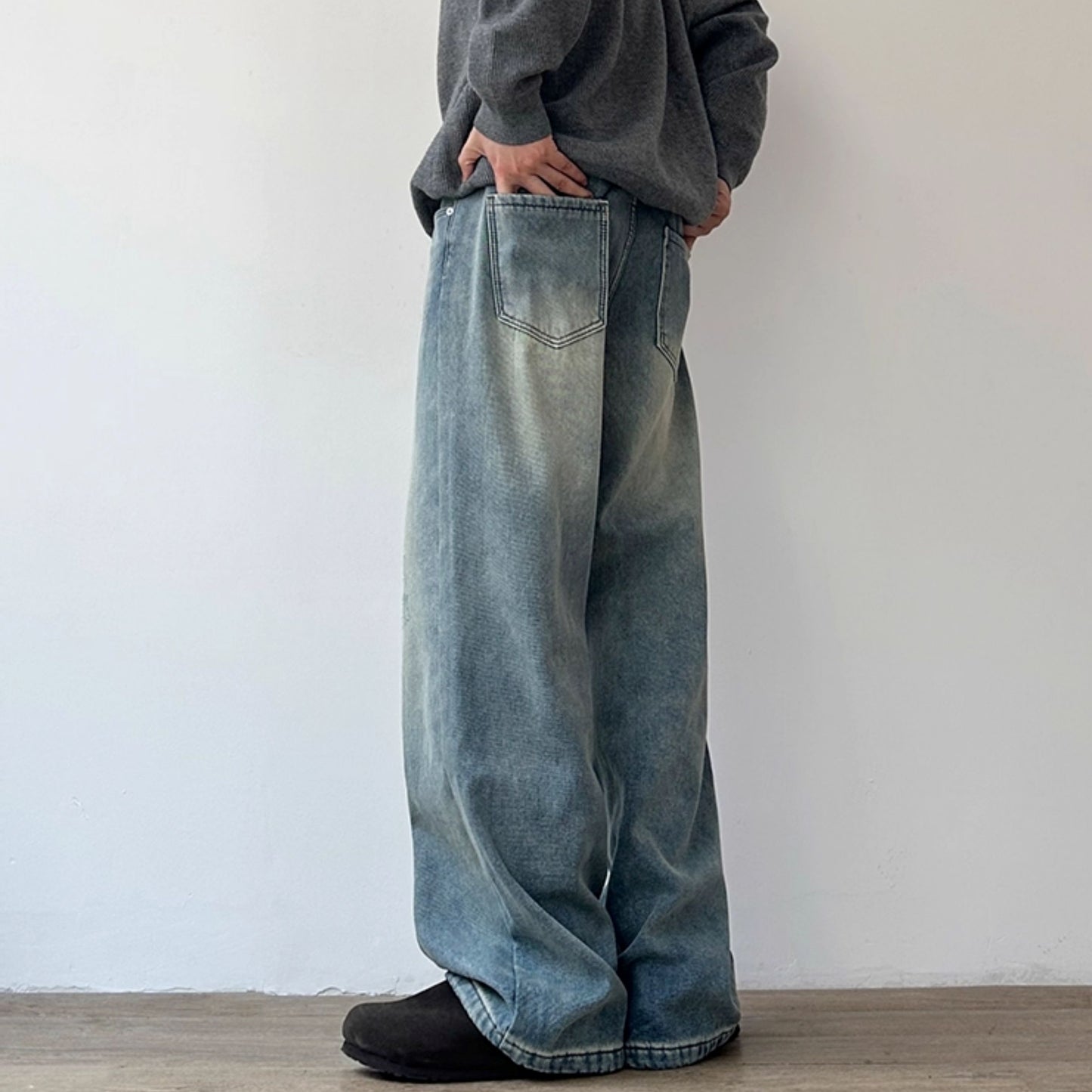 Wide Straight Full Length Pants N1011