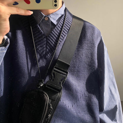 Classic Style Layered Knit Vest N1001