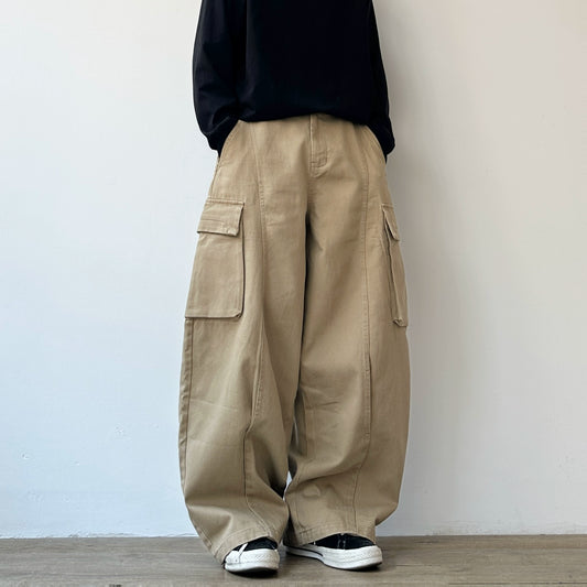 Wide Loose Silhouette Cargo Pants N0988