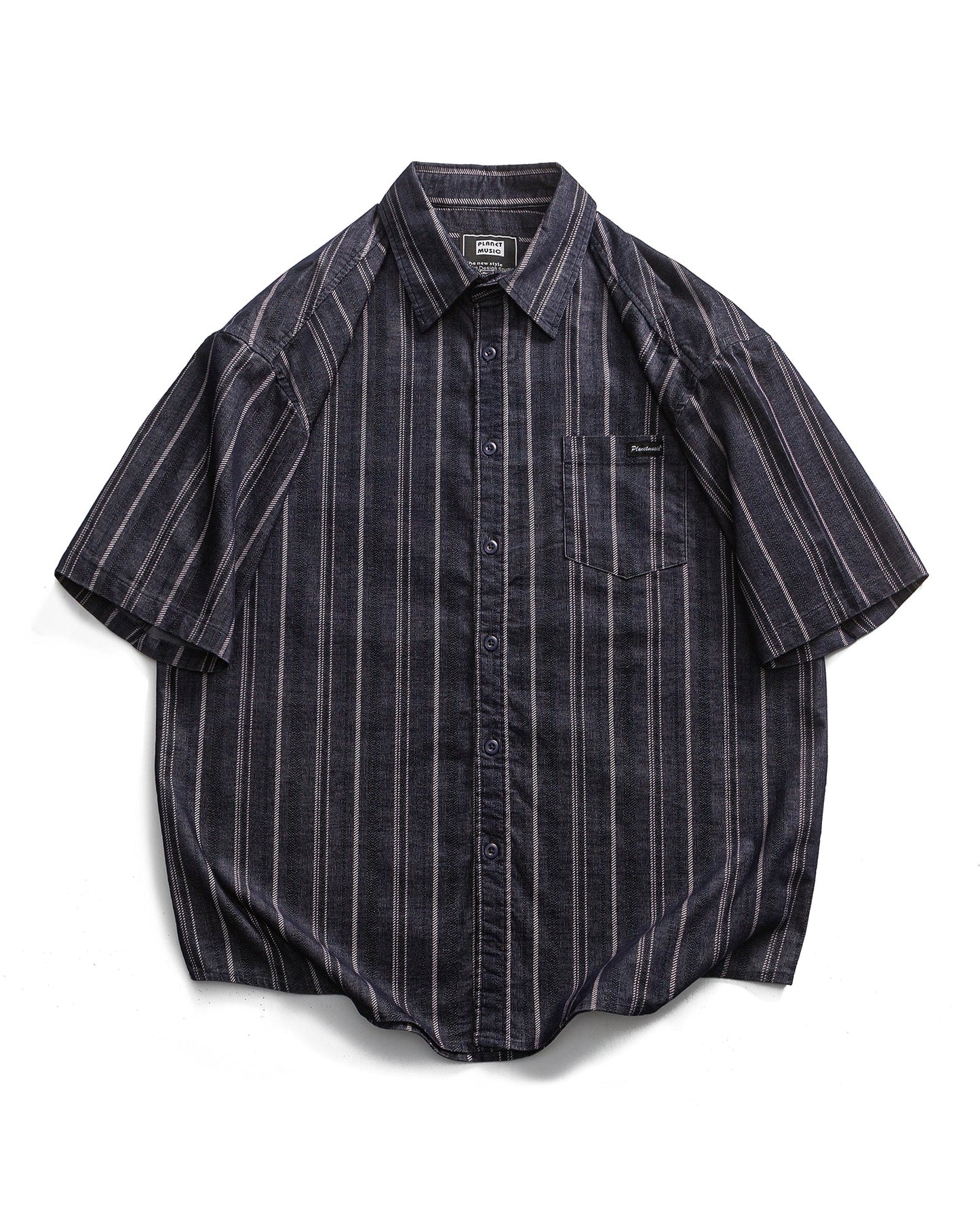 Pinstripe Retro Color Shirt N0814
