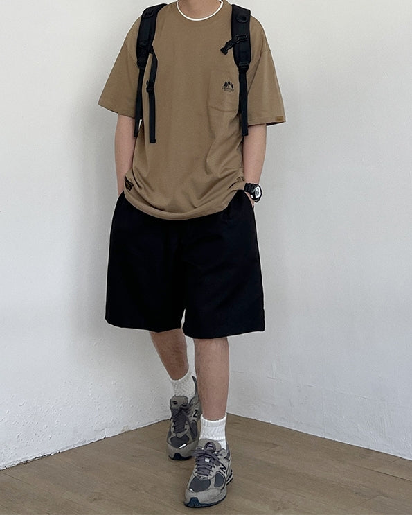 Simple Logo One Point Short Sleeve T-Shirt N0775