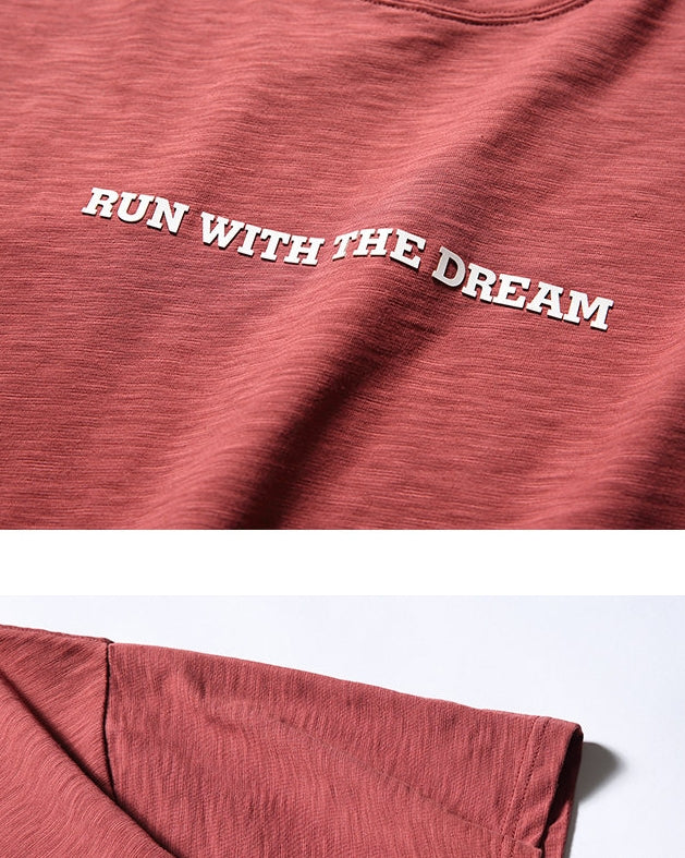 Dream Message Front Print Short Sleeve T-Shirt N0735
