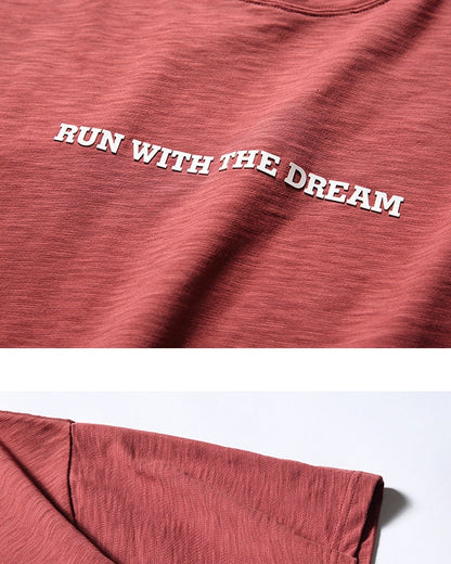 Dream Message Front Print Short Sleeve T-Shirt N0735