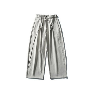 Balloon Silhouette Tuck Design Wide Pants N1065