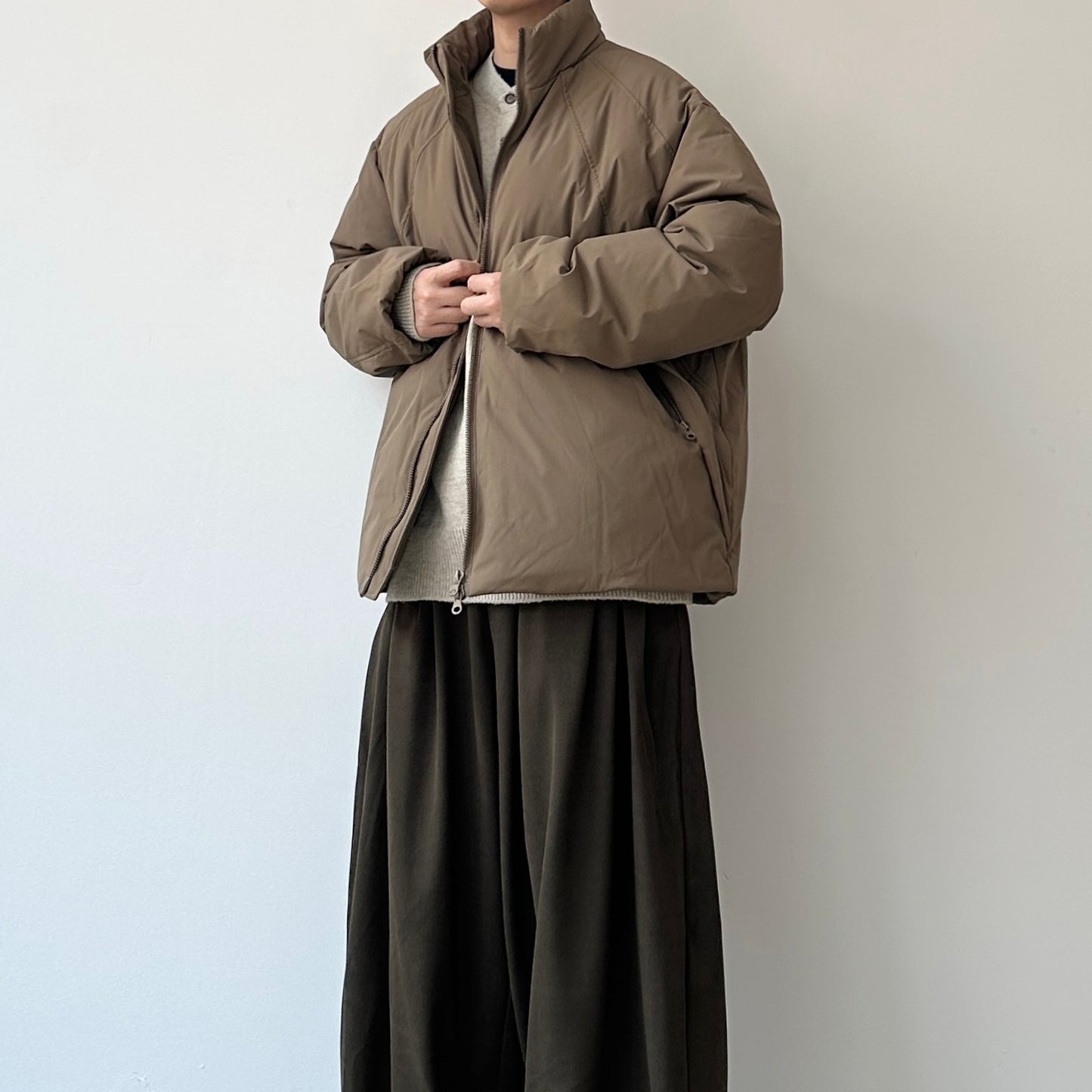 Volume Silhouette Stand Collar Jacket N0957