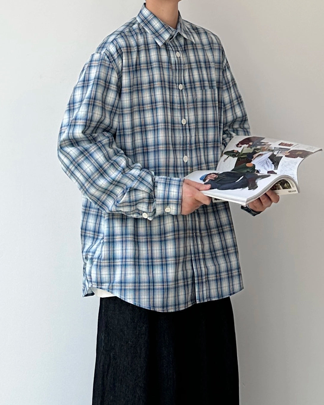 Retro Plaid Casual Shirt N0890