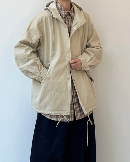 Retro Workwear Hooded Jacket  N0857