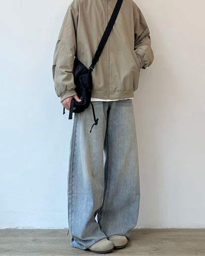 Wide Leg Classic Style Jeans N0860