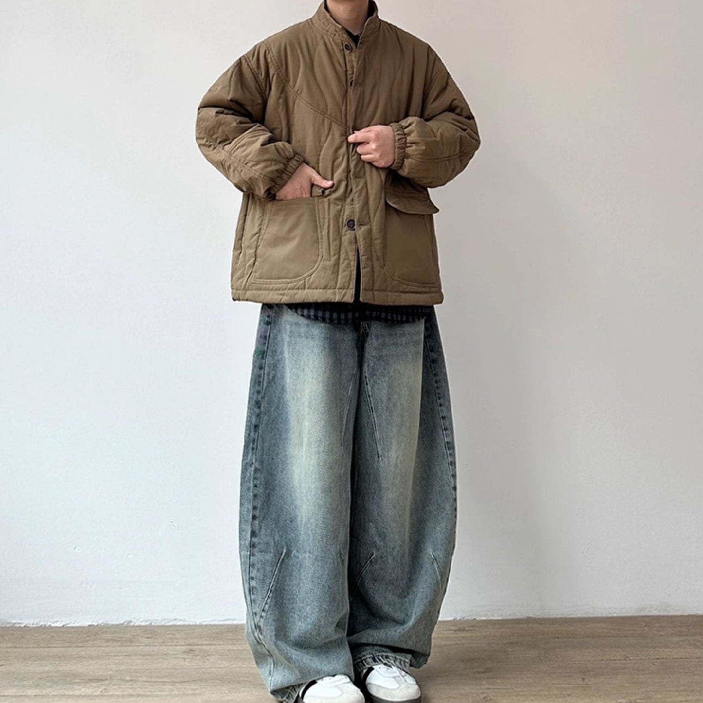 Military Line Quilting Jacket N0966