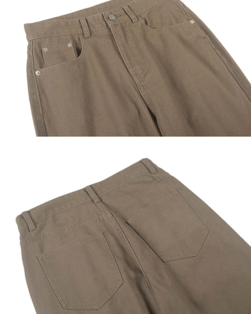 Wide Retro Straight Casual Pants N0600