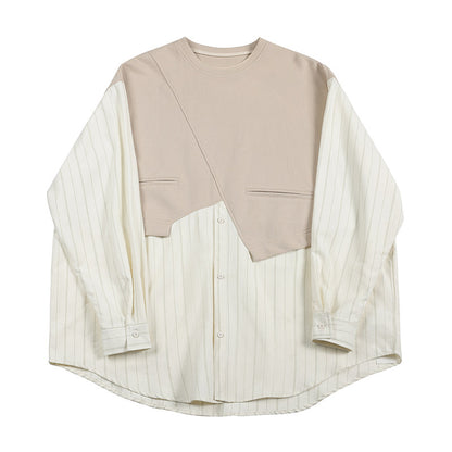 Asymmetry Layered Long Sleeve Shirt N1053