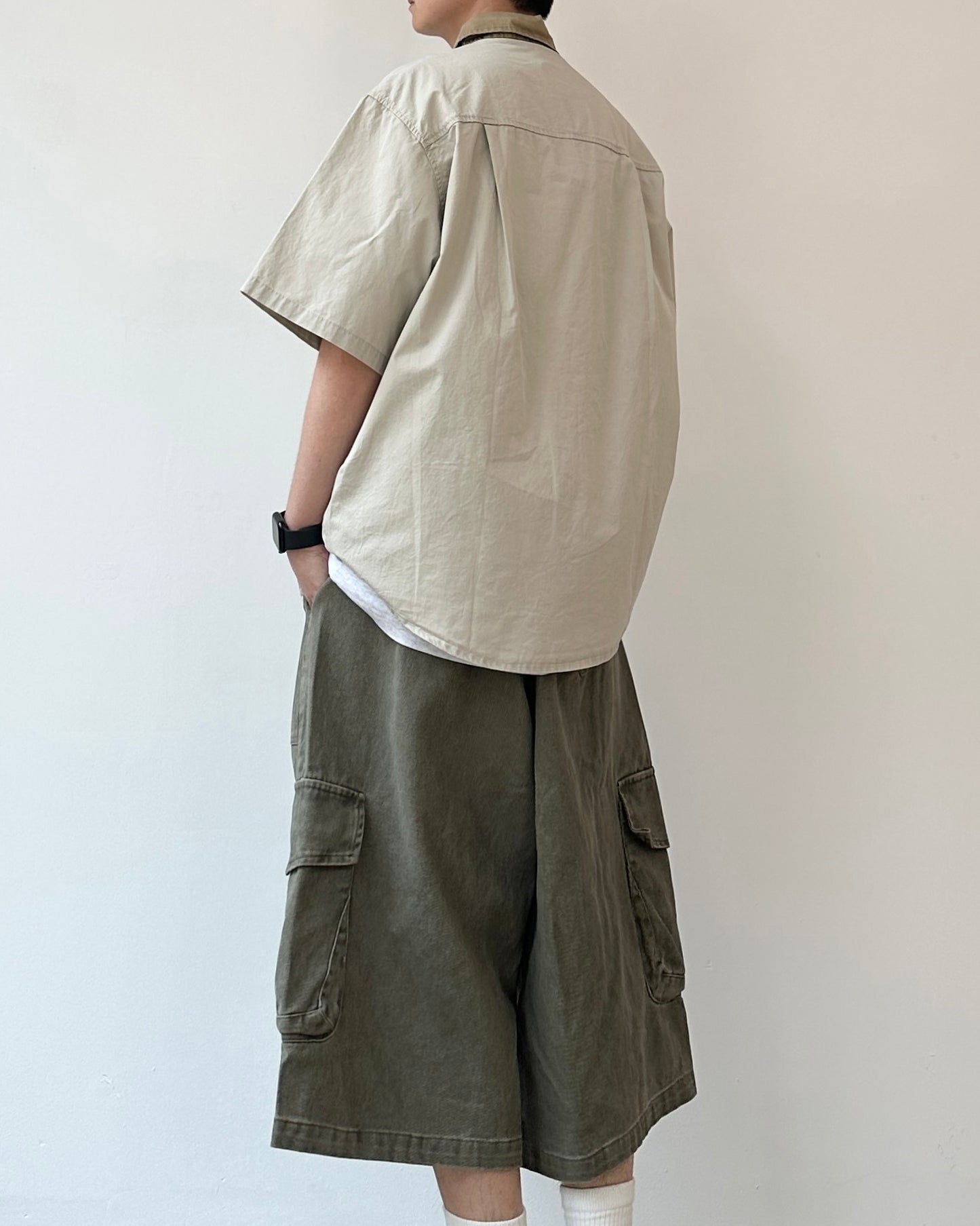 American Retro Contrast Shirt N0804