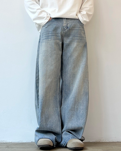 Wide Leg Classic Style Jeans N0860