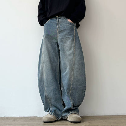 Volume Line Wide Denim Pants N0970