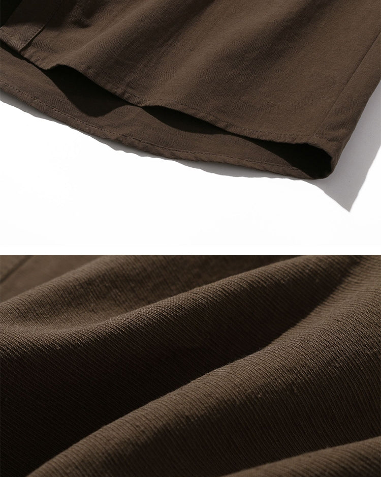 Minimal Detail Wide Silhouette Long Sleeve Shirt N0659