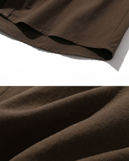 Minimal Detail Wide Silhouette Long Sleeve Shirt N0659