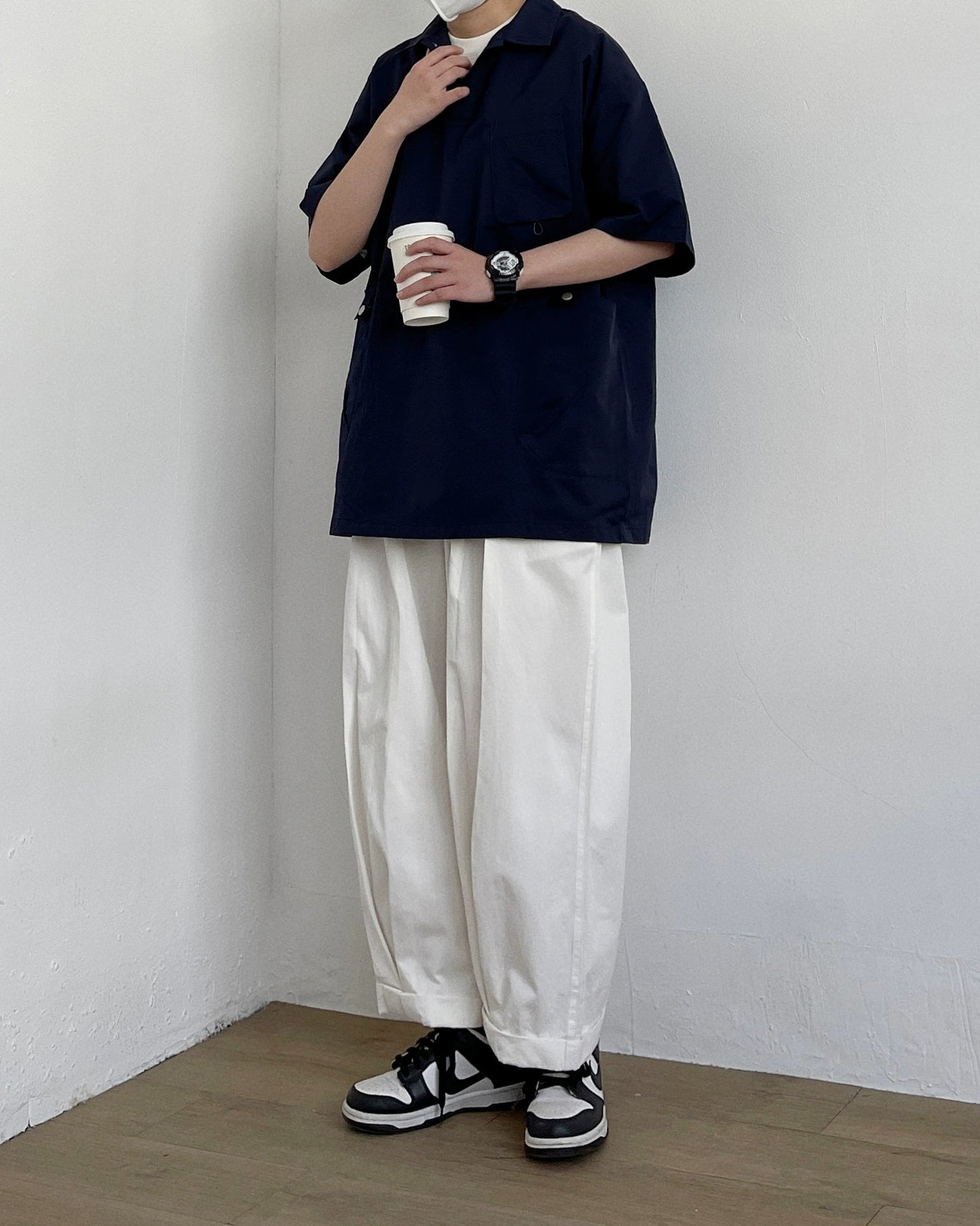 Wide Silhouette Pleats Pants N0713