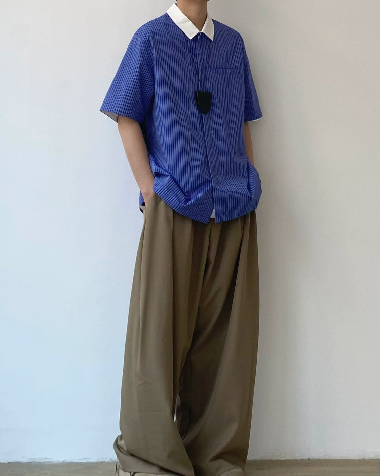 Minimal Stripe Bicolor Shirt N0820