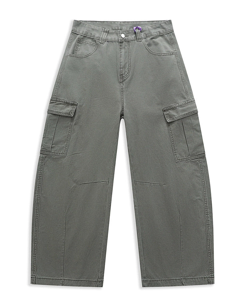 Wide Cargo Loose Fit Pants N0945