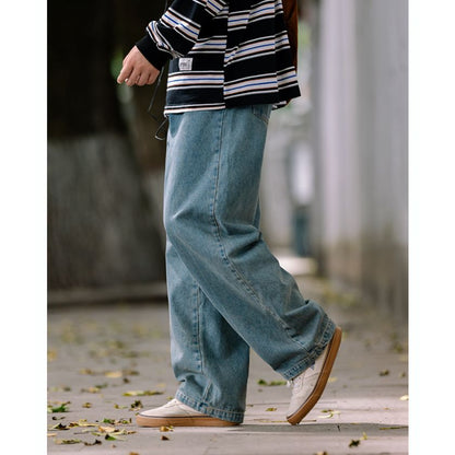 Jeans Loose Straight Long Pants N0195