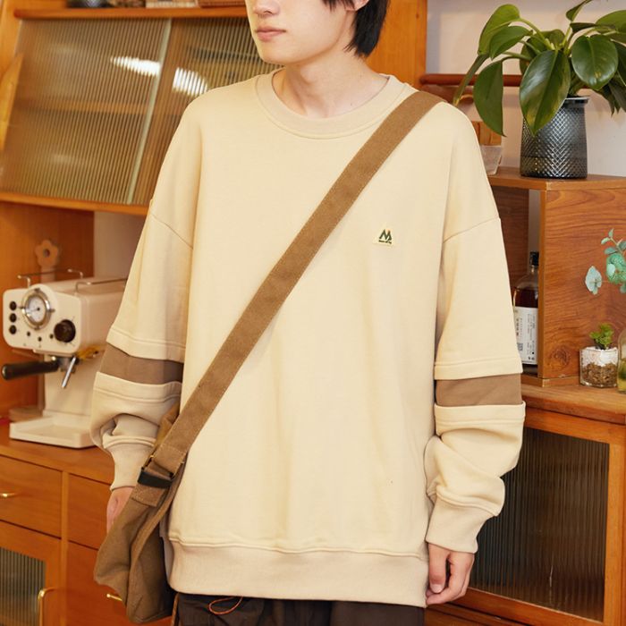 Sleeve Round Neck Loose Pullover T-shirt N0200