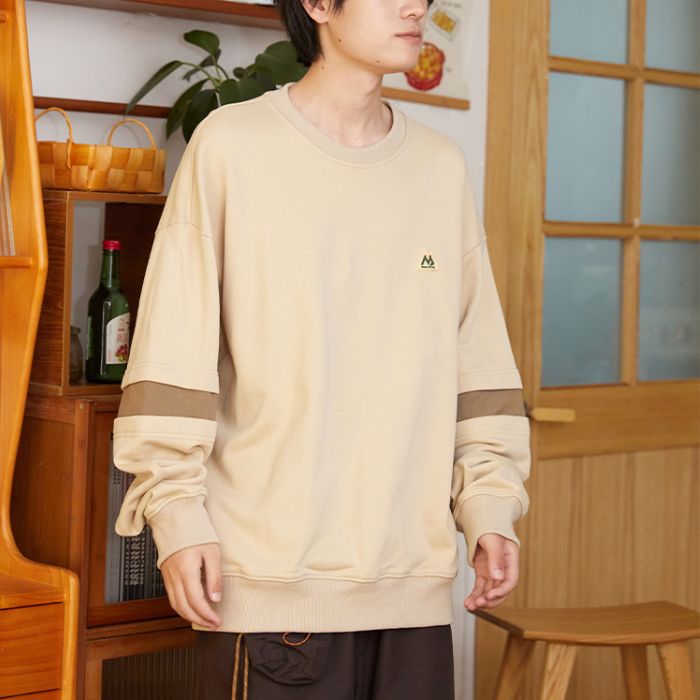 Sleeve Round Neck Loose Pullover T-shirt N0200