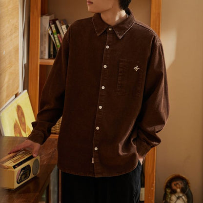 Corduroy Loose Casual Shirt N0206