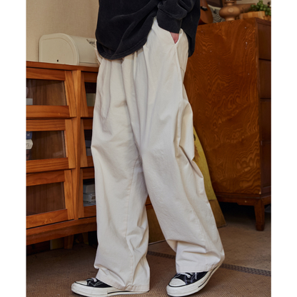 Drape Straight Wide-leg Casual Pants N0220