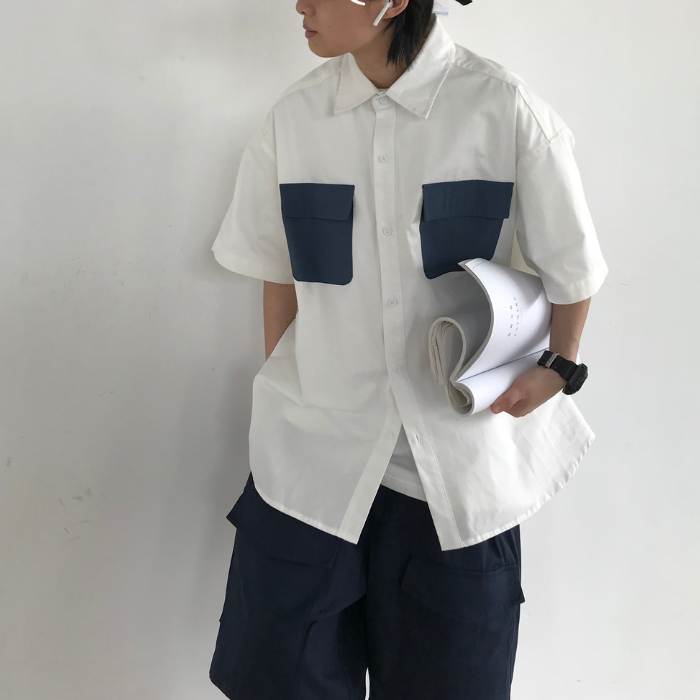 Loose Casual Short-sleeved Shirt N0322