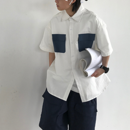 Loose Casual Short-sleeved Shirt N0322