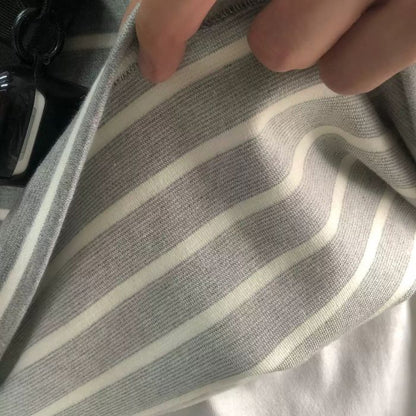 Striped Round Neck Sweatshirt N0450