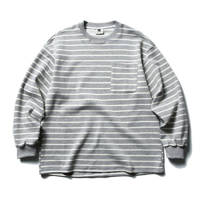 Striped Round Neck Sweatshirt N0450