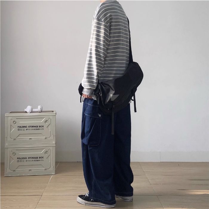 Striped Round Neck Sweatshirt N0450