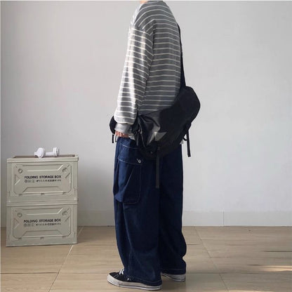 Striped Round Neck Sweatshirt N0450