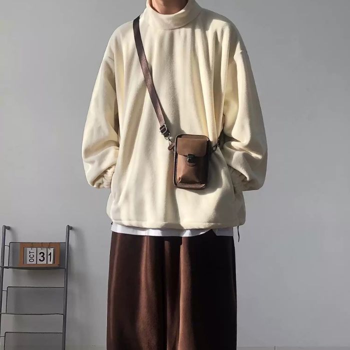 Polar Fleece Turtleneck Sweatshirt N0452