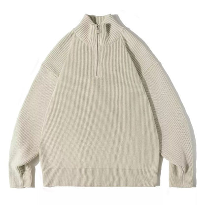 Half-height Zipper Collar Sweater N0455