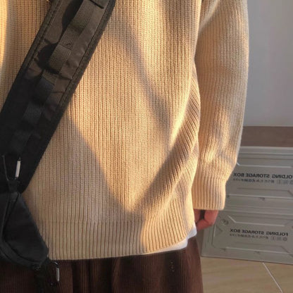 Half-height Zipper Collar Sweater N0455