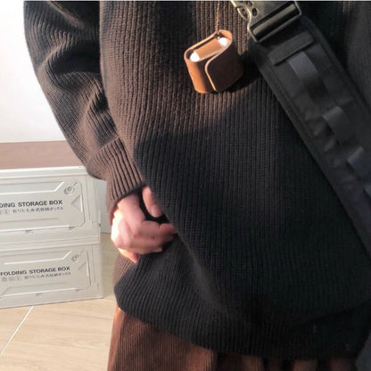 Half-height Zipper Collar Sweater N0455