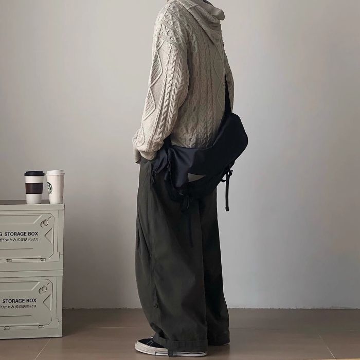 Loose Hooded Knitted Sweater N0456