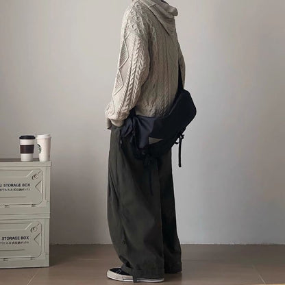 Loose Hooded Knitted Sweater N0456