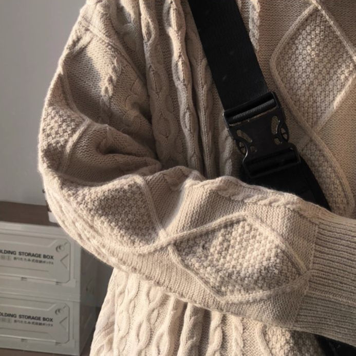 Loose Hooded Knitted Sweater N0456